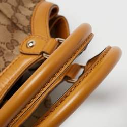 مملوكة مسبقًا حقيبة يد توتس غوتشي سوكي  جلد وكانفاس GG بيج / أحمر متوسطة