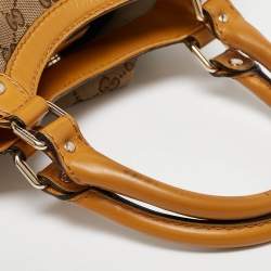 مملوكة مسبقًا حقيبة يد توتس غوتشي سوكي  جلد وكانفاس GG بيج / أحمر متوسطة