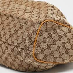 مملوكة مسبقًا حقيبة يد توتس غوتشي سوكي  جلد وكانفاس GG بيج / أحمر متوسطة