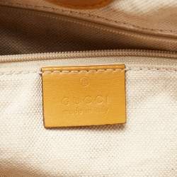 مملوكة مسبقًا حقيبة يد توتس غوتشي سوكي  جلد وكانفاس GG بيج / أحمر متوسطة