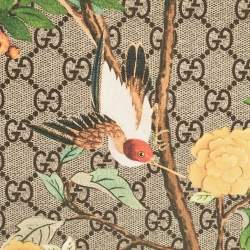 Pre Owned Gucci Red/Multicolor GG Supreme Canvas Tian Zip Pouch