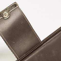 Gucci Brown/Beige GG Canvas and Leather Web Flap Continental Wallet
