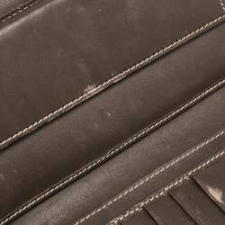 Gucci Brown/Beige GG Canvas and Leather Web Flap Continental Wallet