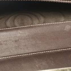 Gucci Brown/Beige GG Canvas and Leather Web Flap Continental Wallet