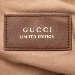 Pre Owned Gucci Beige/Brown GG Supreme Canvas and Leather Soft Tote