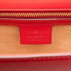 Gucci Red Small Leather Sylvie Satchel