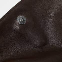 Pre Owned Gucci Beige/Ebony GG Canvas and Leather Techno Horsebit Flap Bag