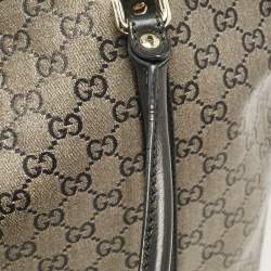 مملوكة مسبقًا Gucci Black/Grey GG Crystal Canvas and Leather Medium Joy Tote
