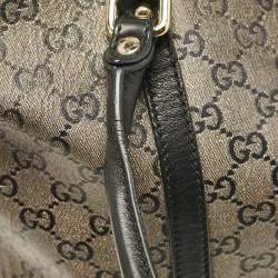 مملوكة مسبقًا Gucci Black/Grey GG Crystal Canvas and Leather Medium Joy Tote