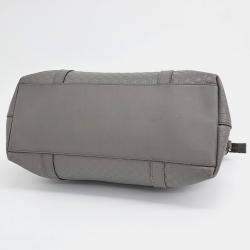 Pre Owned حقيبة يد غوتشي ميكرو سيما لاين جلد رمادي