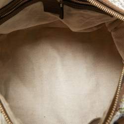 Pre Owned Gucci Beige/Multicolor Canvas and Leather Medium Floral Joy Boston Bag