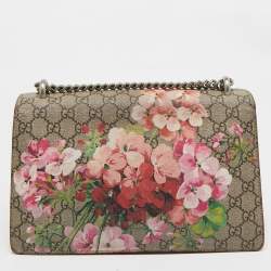 مملوكة مسبقًا حقيبة كتف غوتشي طباعة زهور سوبر ميني ديونيسوس سوبريم GG متعددة الألوان/ بيج