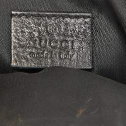 Pre Owned Gucci Black Leather Vintage Mini Boat Shoulder Bag