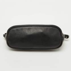 Pre Owned Gucci Black Leather Vintage Mini Boat Shoulder Bag