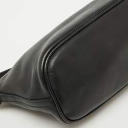 Pre Owned Gucci Black Leather Vintage Mini Boat Shoulder Bag