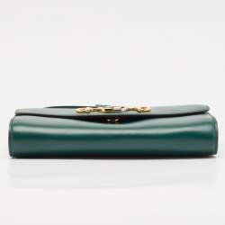 Gucci Green Leather Zumi Top Handle Bag