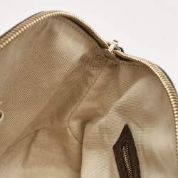 Pre Owned Gucci Dark Brown Guccissima Leather Catherine Dome Satchel