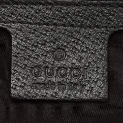 Pre Owned Gucci Black Horsebit Canvas and Leather Glam Hobo