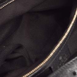 Pre Owned Gucci Black Horsebit Canvas and Leather Glam Hobo