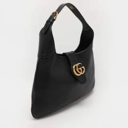 Gucci Black Leather Aphrodite Hobo