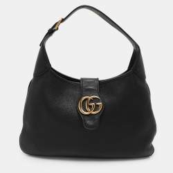 Gucci Black Leather Aphrodite Hobo