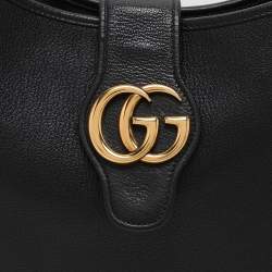 Gucci Black Leather Aphrodite Hobo