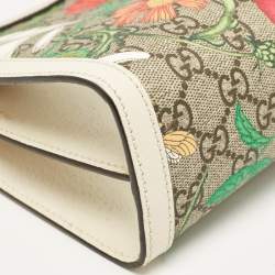 Pre Owned Gucci Multicolor Flora GG Supreme Canvas Small Ophidia Shoulder Bag