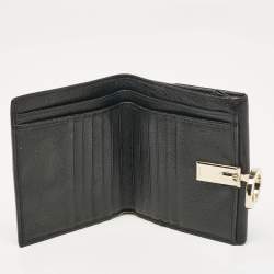 Gucci Black GG Canvas and Leather Charlotte French Wallet