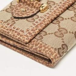 Gucci Beige GG Canvas and Leather Pelham Continental Wallet