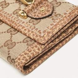 Gucci Beige GG Canvas and Leather Pelham Continental Wallet