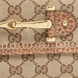 Gucci Beige GG Canvas and Leather Pelham Continental Wallet
