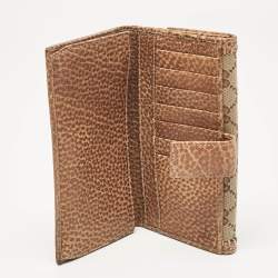 Gucci Beige GG Canvas and Leather Pelham Continental Wallet