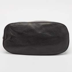 Gucci Black Leather Interlocking GG Charm Satchel