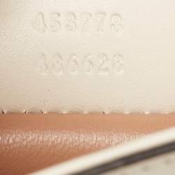 Pre Owned Gucci Off White Leather Mini Pearl Queen Margaret Broadway Shoulder Bag