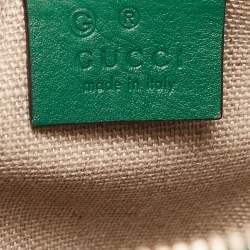 Pre Owned Gucci Green Microguccissima Leather Small Nice Dome Bag