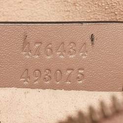 Pre Owned Gucci Beige Matelassé Leather Mini GG Marmont Belt Bag