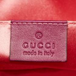مملوكة مسبقًا Gucci Purple Matelassé Velvet Mini GG Marmont Shoulder Bag