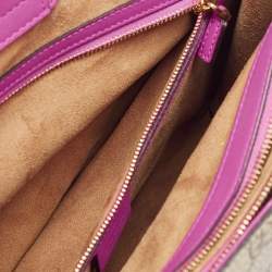 Pre Owned Gucci Tricolor GG Supreme Canvas and Leather Top Handle Bag