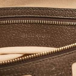 Pre Owned Gucci Beige/Ebony GG Supreme Canvas and Leather Medium Ophidia Tote