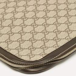Gucci Dark Brown/Beige GG Supreme Canvas Document Portfolio Case 