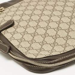 Gucci Dark Brown/Beige GG Supreme Canvas Document Portfolio Case 