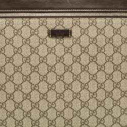 Gucci Dark Brown/Beige GG Supreme Canvas Document Portfolio Case 