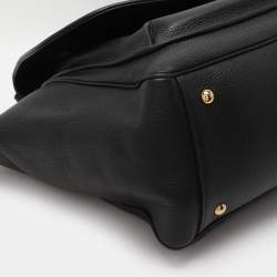 Pre Owned Gucci Black Leather 1973 Satchel