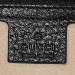 Pre Owned Gucci Black Leather 1973 Satchel