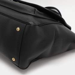 Pre Owned Gucci Black Leather 1973 Satchel