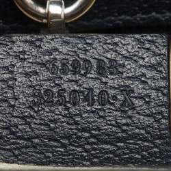 Gucci Blue/Navy Blue GG Canvas and Leather Small Structured Tote