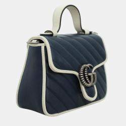 Pre Owned Gucci Mini Marmont Top Handle Bag