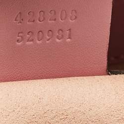 Pre Owned Gucci Pink Guccissima Leather Medium Padlock Top Handle Bag