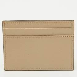 Gucci Light Beige Leather Horsebit Card Holder