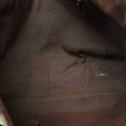 Pre Owned Gucci Beige/Brown GG Supreme Canvas and Leather Abbey D-Ring Tote